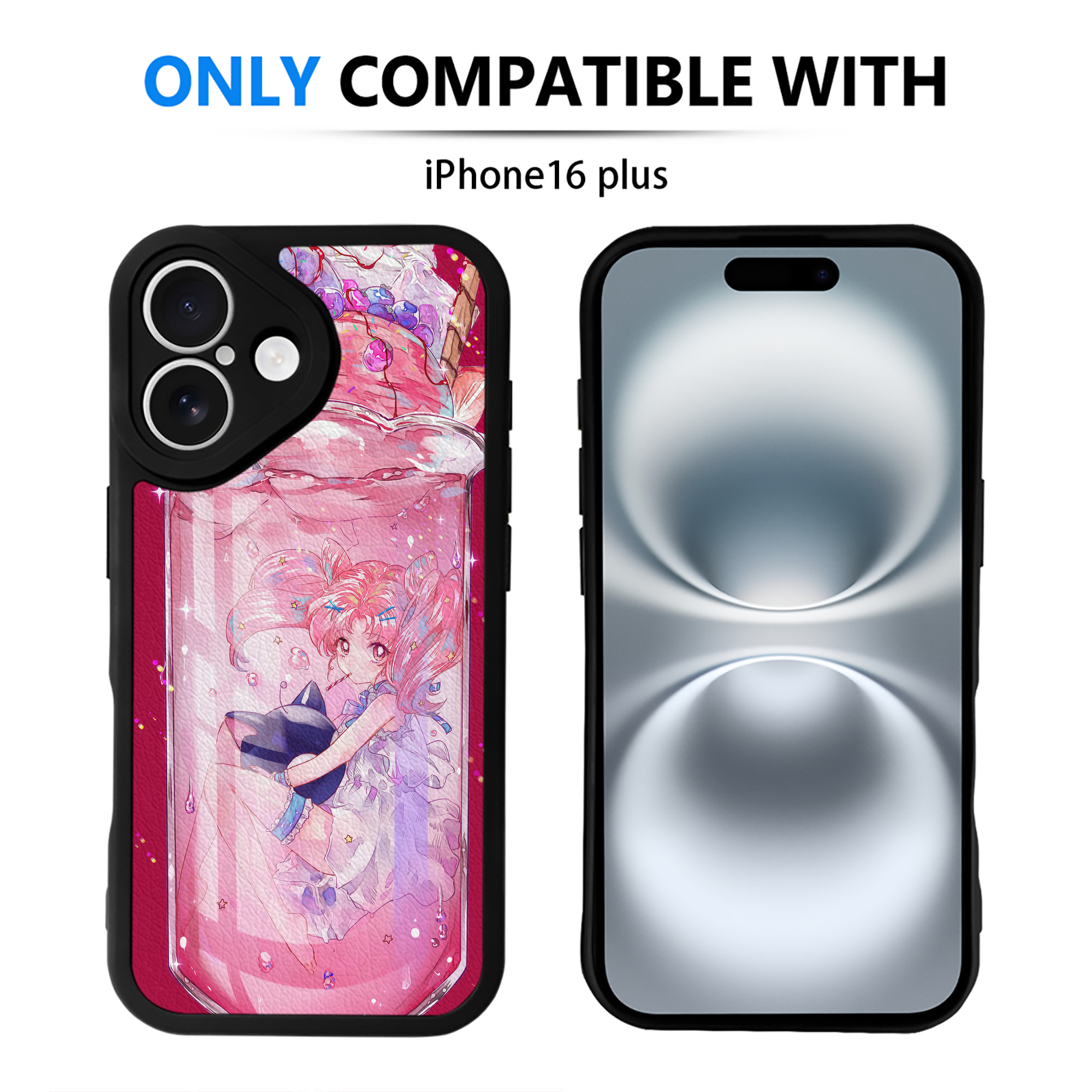 （画像用） 美少女戦士セーラームーン Sailor Moon 【iPhone 16シリーズ対応】シリコンスマホケース（レザー調） 材質：シリコン